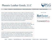 Tablet Screenshot of phoenixleathergoods.com